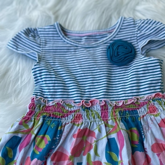 Ruffle Butts girls tunic size 3T - floral and striped - Picture 2 of 7